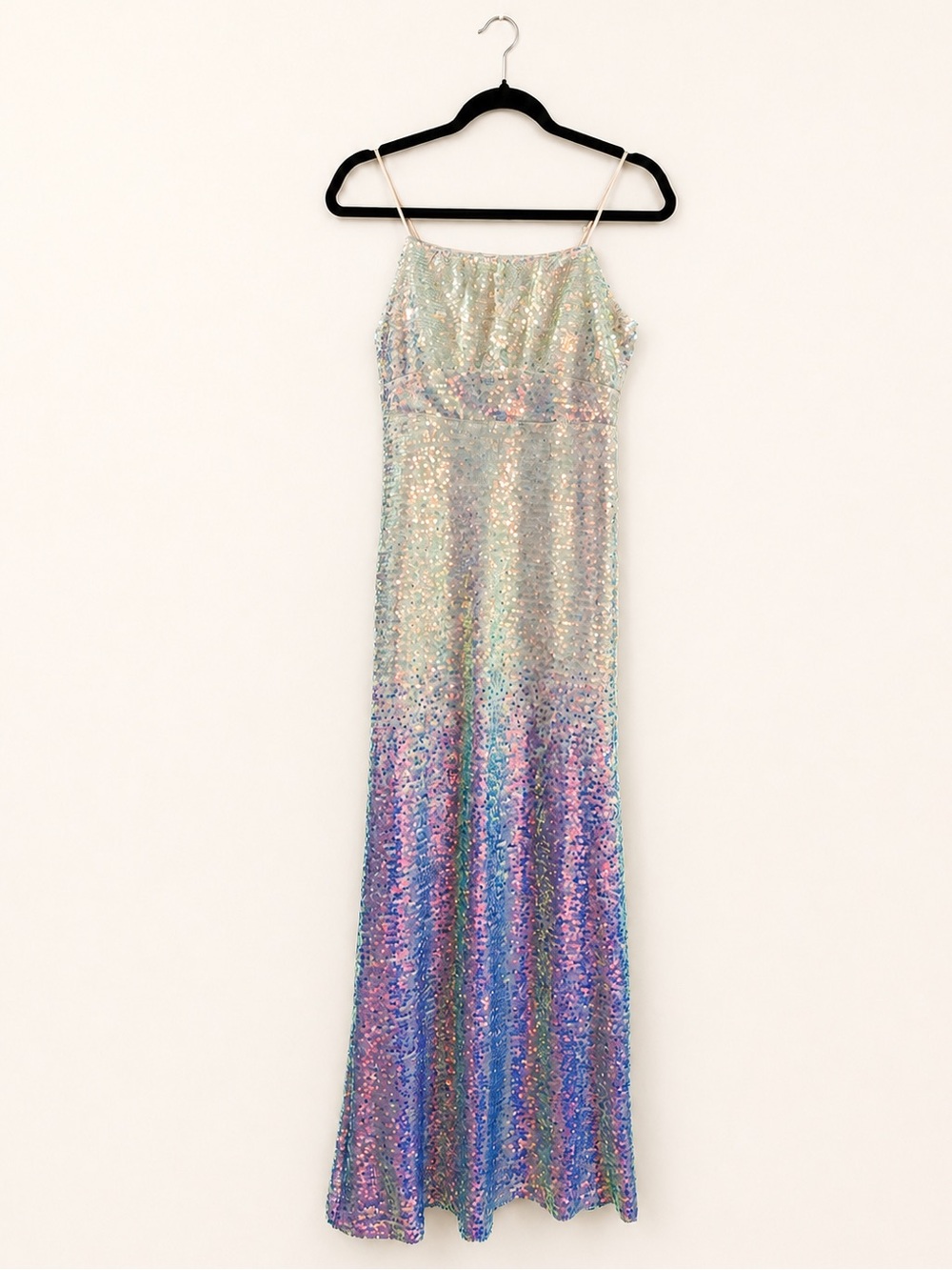 Honey & Rosie Pastel Ombré Sequin Maxi Dress Size 14